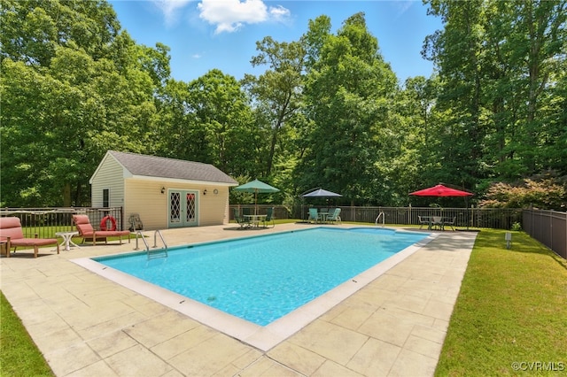 4800 Bailey Branch Ln, Quinton, VA 23141 - view of swimming pool featuring a patio and an outdoor structure