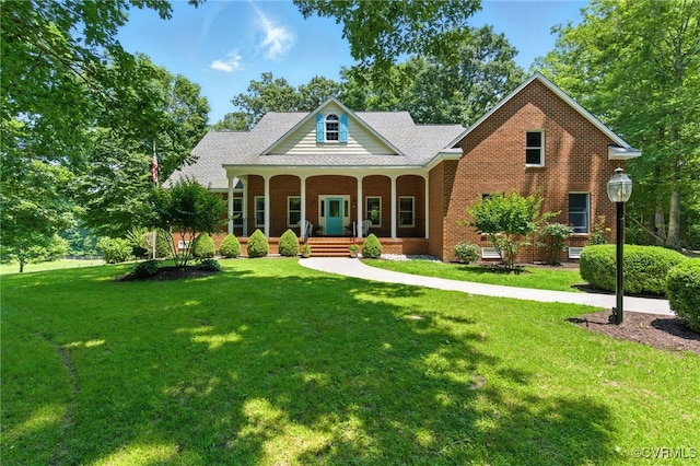 4800 Bailey Branch Ln, Quinton, VA 23141 - greek revival house with a porch, brick siding, and a front lawn
