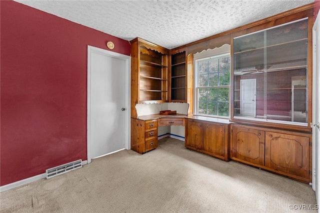 200 Hargrave Ave, Colonial Heights, VA 23834 - unfurnished office featuring light carpet, a textured ceiling, and built in desk
