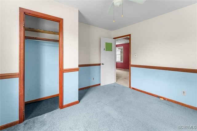 200 Hargrave Ave, Colonial Heights, VA 23834 - unfurnished bedroom featuring carpet flooring, a closet, and a ceiling fan