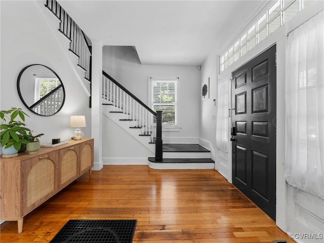 130 N Jefferson St, Petersburg, VA 23803 - foyer entrance featuring stairway and wood-type flooring