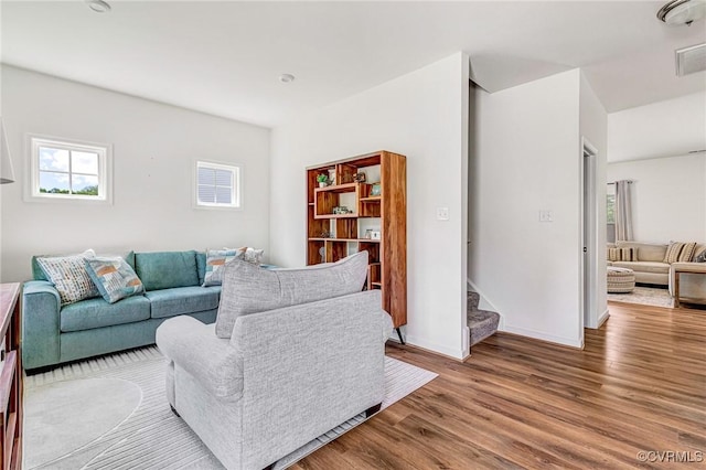236 Central Pkwy, Aylett, VA 23009 - living room featuring wood finished floors and stairway