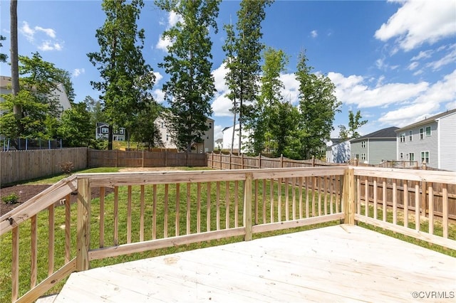 236 Central Pkwy, Aylett, VA 23009 - wooden deck with a residential view and a fenced backyard