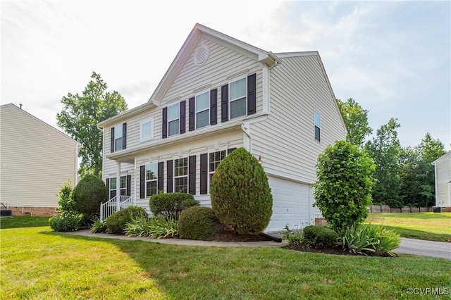 6007 Faulkner Dr, North Chesterfield, VA 23234 - view of front facade with an attached garage and a front yard