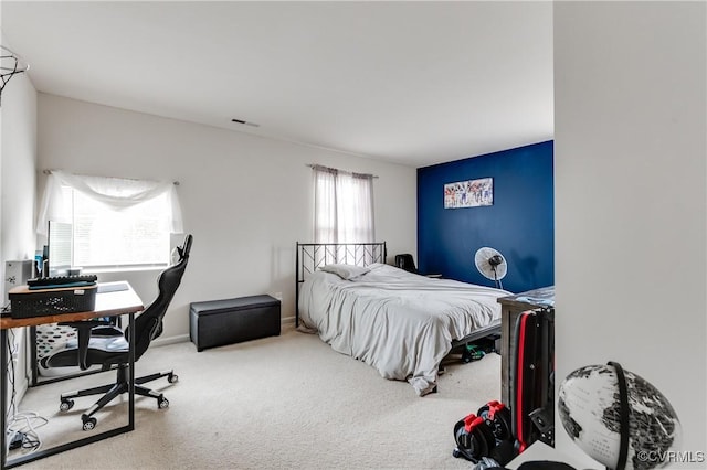 6007 Faulkner Dr, North Chesterfield, VA 23234 - carpeted bedroom with an office area