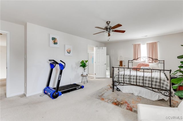6007 Faulkner Dr, North Chesterfield, VA 23234 - carpeted bedroom featuring baseboards and a ceiling fan