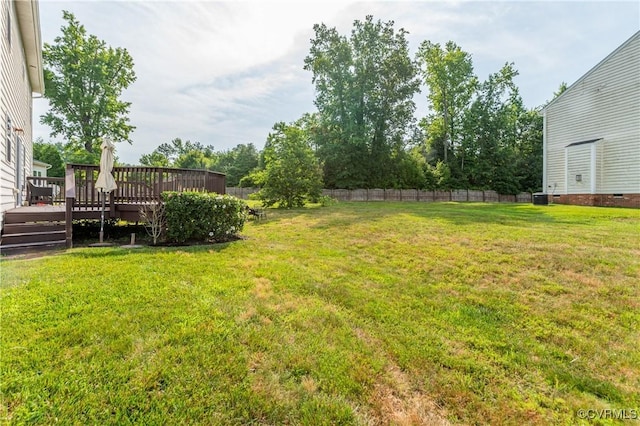 6007 Faulkner Dr, North Chesterfield, VA 23234 - view of yard featuring a deck