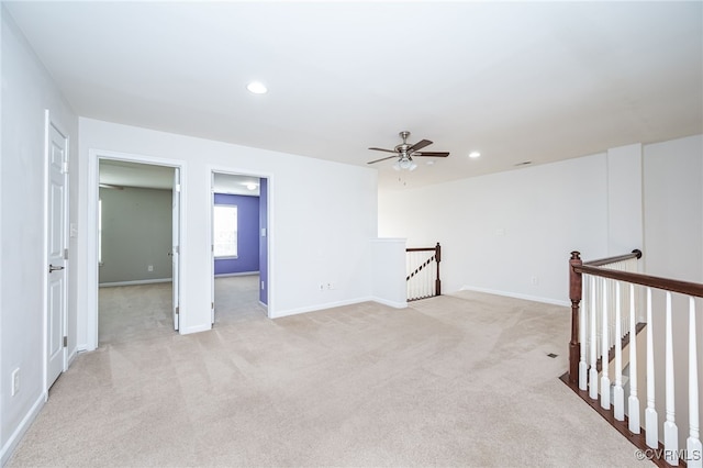 3133 Abruzzo Pl, Glen Allen, VA 23059 - empty room with light carpet, recessed lighting, and ceiling fan