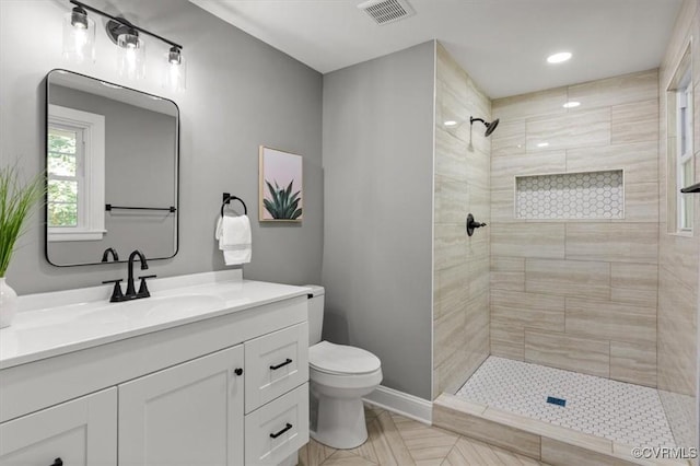 3519 Murchies Hill Rd, Richmond, VA 23234 - bathroom featuring vanity and a tile shower