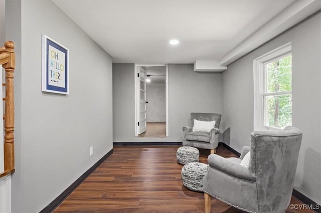 3519 Murchies Hill Rd, Richmond, VA 23234 - living area with dark wood-style flooring and baseboards