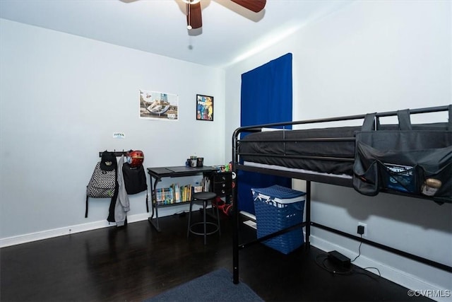 2412 Omega Rd, Henrico, VA 23228 - bedroom featuring wood finished floors and ceiling fan