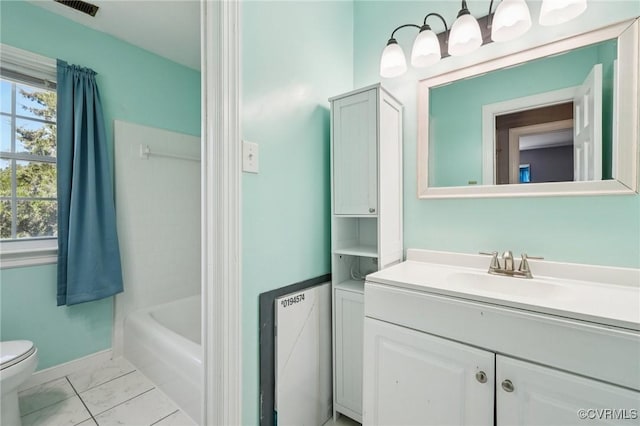 301 Perth Ln, Sandston, VA 23150 - full bath with vanity and marble look tiles