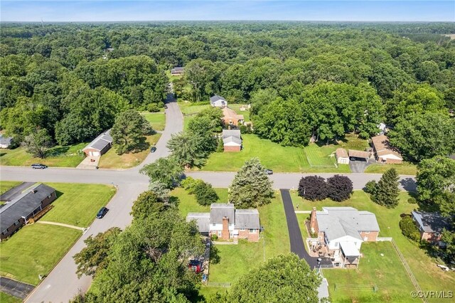 301 Perth Ln, Sandston, VA 23150 - aerial view of property and surrounding area with a heavily wooded area