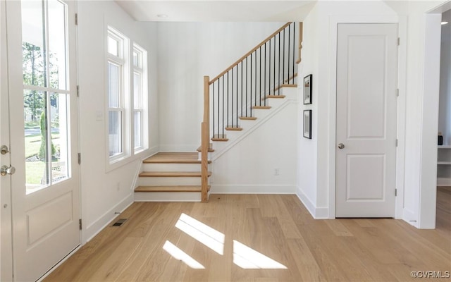 4812 Lake Summer Loop, Moseley, VA 23120 - foyer entrance featuring light wood-style flooring and stairs