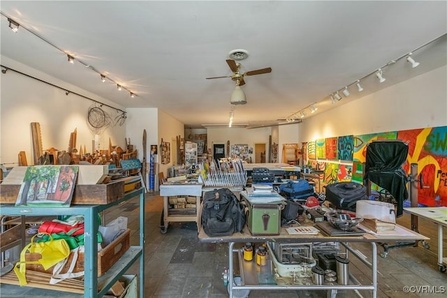 22 N Sycamore St, Petersburg, VA 23803 - garage with ceiling fan