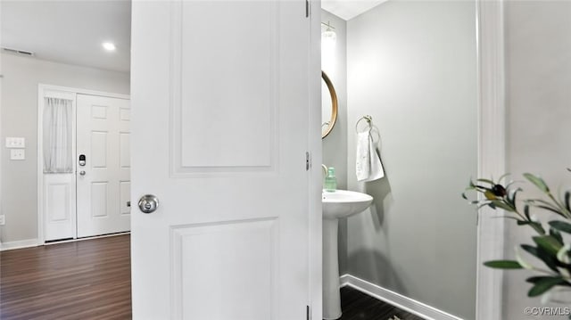 1954 Kennington Park Rd, Aylett, VA 23009 - bathroom featuring wood finished floors and recessed lighting