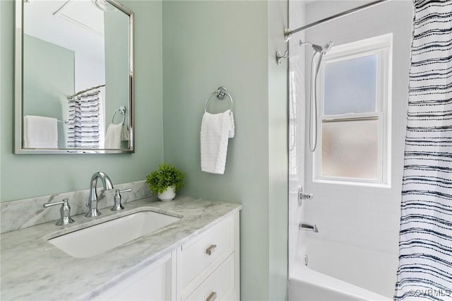 118 N Lombardy St, Richmond, VA 23220 - bathroom featuring vanity and shower / bath combo with shower curtain