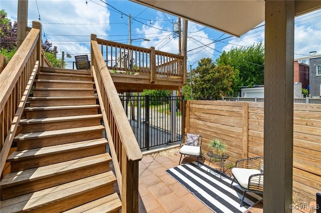 118 N Lombardy St, Richmond, VA 23220 - view of patio / terrace featuring stairs