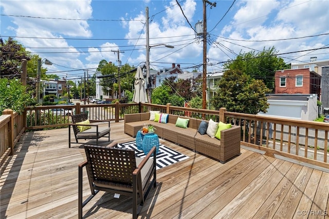118 N Lombardy St, Richmond, VA 23220 - wooden terrace featuring outdoor lounge area