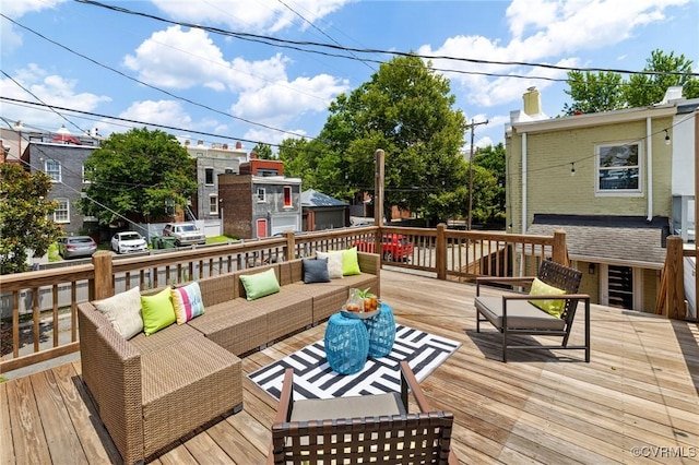 118 N Lombardy St, Richmond, VA 23220 - wooden terrace with outdoor lounge area
