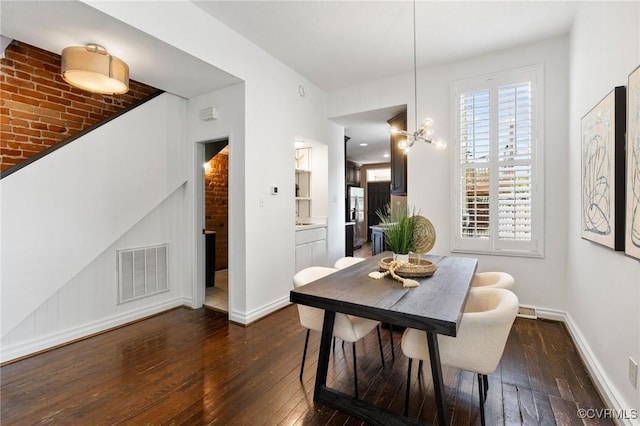 118 N Lombardy St, Richmond, VA 23220 - dining space featuring dark wood finished floors and baseboards