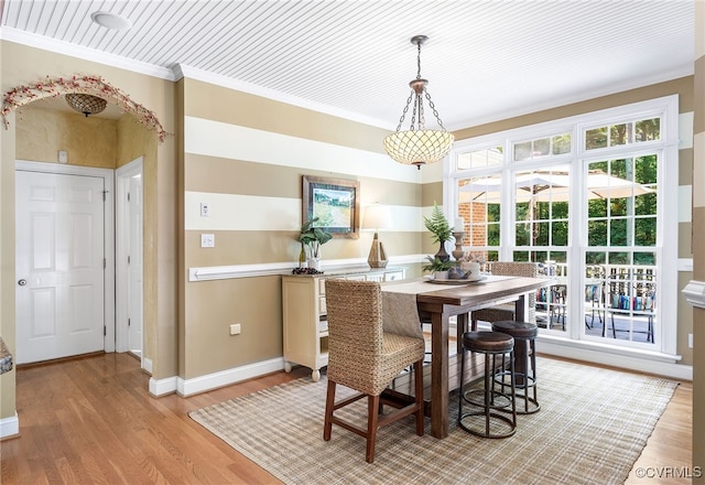 8707 Taylor Landing Pl, Chesterfield, VA 23838 - dining room with ornamental molding and light wood-type flooring