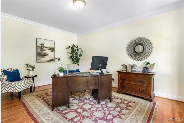 8707 Taylor Landing Pl, Chesterfield, VA 23838 - office area with light wood finished floors and ornamental molding