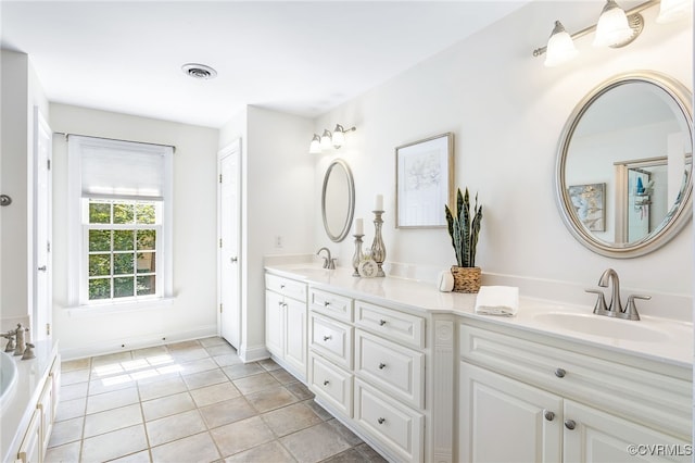 8707 Taylor Landing Pl, Chesterfield, VA 23838 - full bath with double vanity and tile patterned floors