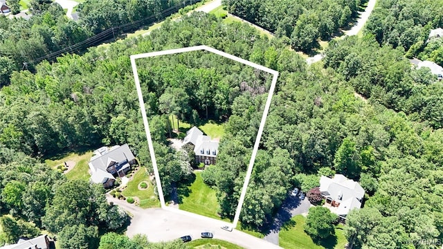 8707 Taylor Landing Pl, Chesterfield, VA 23838 - aerial view of property's location featuring property parcel outlined and a heavily wooded area