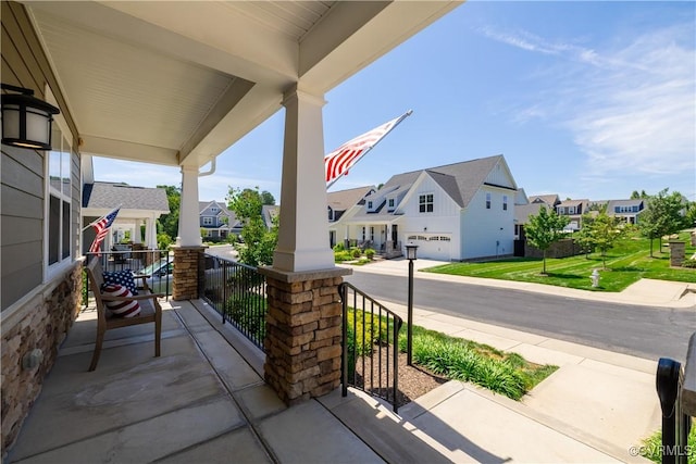 2449 Gold Leaf Cir, Henrico, VA 23233 - covered porch with a residential view