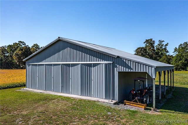 585 White Hall Rd, Montross, VA 22520 - view of pole building featuring a lawn