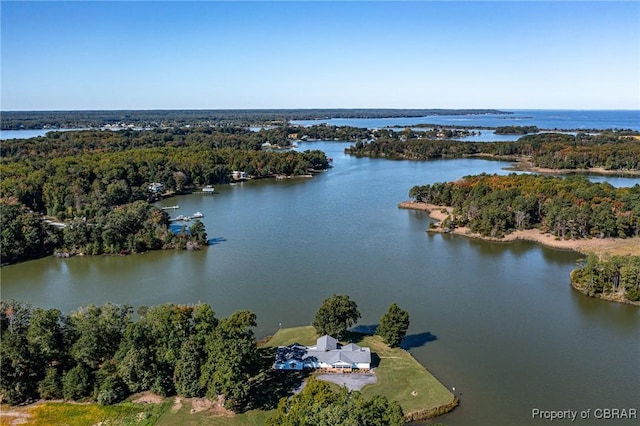 585 White Hall Rd, Montross, VA 22520 - bird's eye view of a nearby body of water and a forest