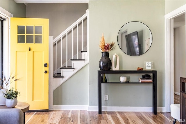 3712 Moody Ave, Richmond, VA 23225 - foyer entrance with stairs and wood finished floors