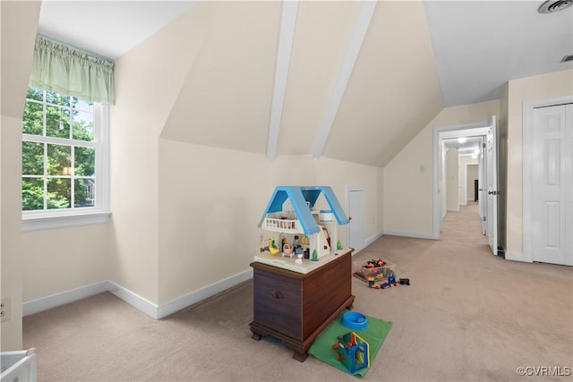 14230 Netherfield Dr, Midlothian, VA 23113 - rec room with light carpet and vaulted ceiling