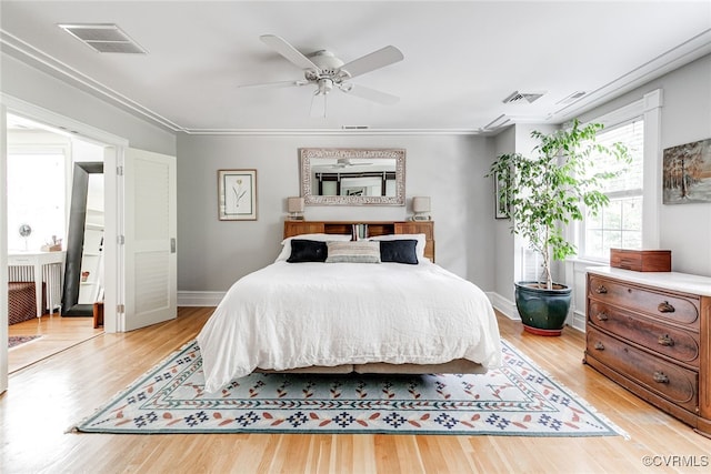 5005 Caledonia Rd, Richmond, VA 23225 - bedroom with light wood-style floors and ceiling fan