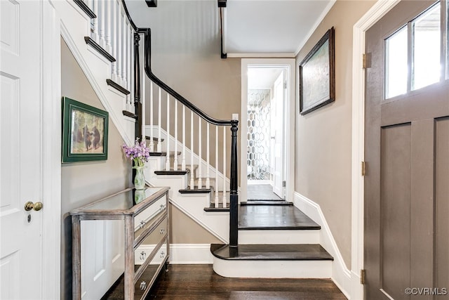 5005 Caledonia Rd, Richmond, VA 23225 - entryway featuring stairway and dark wood finished floors