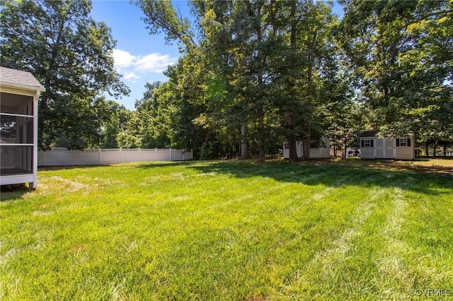 301 Enon Oaks Ln, Chesterfield, VA 23836 - view of yard with a sunroom and a shed