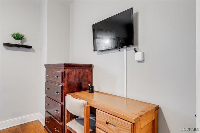 4302 W Franklin St, Richmond, VA 23221 - home office featuring baseboards and wood finished floors