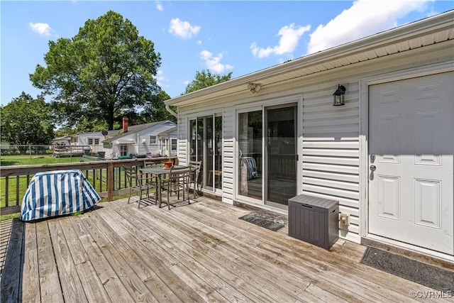 503 S Holly Ave, Henrico, VA 23075 - wooden deck with outdoor dining space