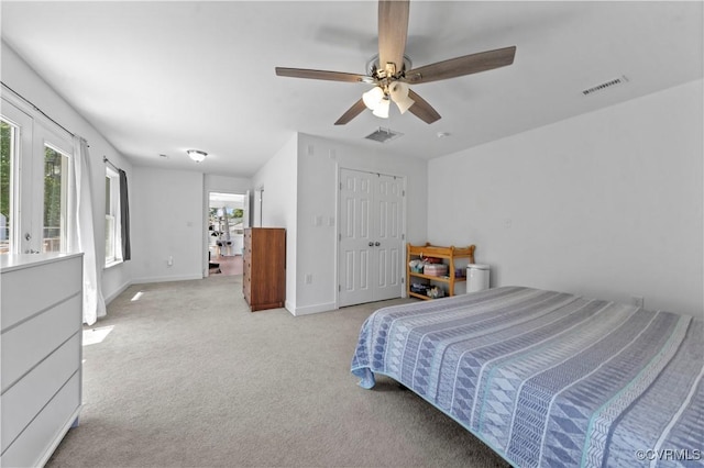 503 S Holly Ave, Henrico, VA 23075 - bedroom featuring light colored carpet and ceiling fan