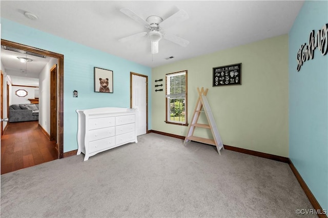 503 S Holly Ave, Henrico, VA 23075 - unfurnished bedroom with carpet flooring, a closet, and ceiling fan