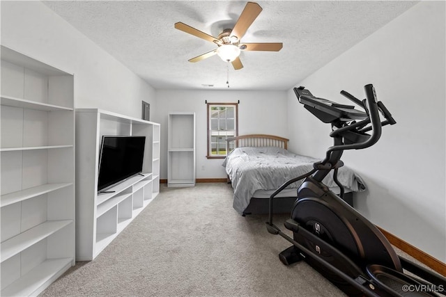 503 S Holly Ave, Henrico, VA 23075 - bedroom with a textured ceiling, carpet flooring, and ceiling fan