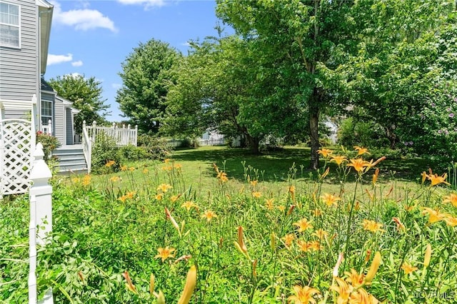 135 Hobbs Hole Ln, Tappahannock, VA 22560 - view of yard featuring a wooden deck
