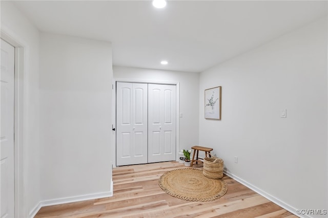 5318 Pine Hill Rd, Sutherland, VA 23885 - bedroom with light wood-type flooring, recessed lighting, and a closet
