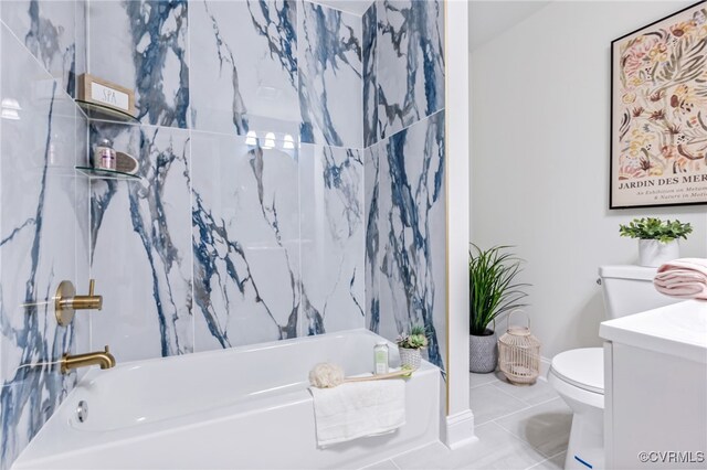 5318 Pine Hill Rd, Sutherland, VA 23885 - full bathroom with tile patterned flooring, shower / bath combination, and vanity