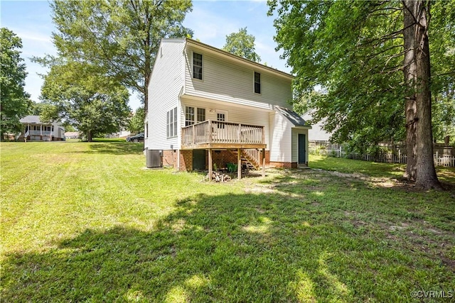 11556 New Forest Trl, Chesterfield, VA 23112 - rear view of house with stairway and a deck