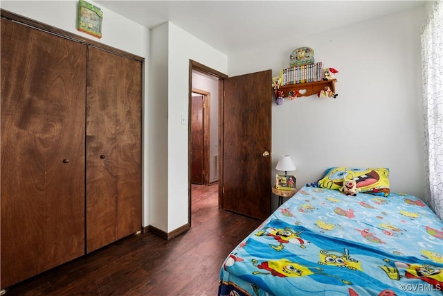 5743 Sara Kay Dr, Chesterfield, VA 23237 - bedroom with dark wood finished floors and a closet