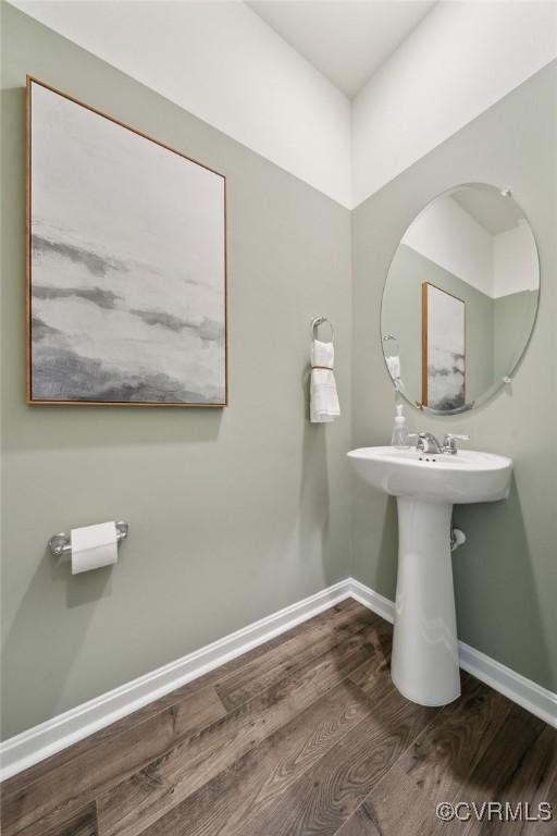 6112 Whisperwood Dr, Chesterfield, VA 23234 - bathroom with wood finished floors and baseboards