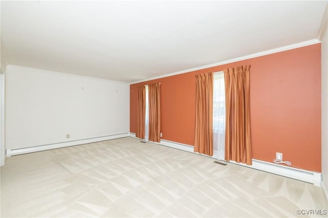 9201 Claymont Dr, Henrico, VA 23229 - spare room with crown molding and light colored carpet
