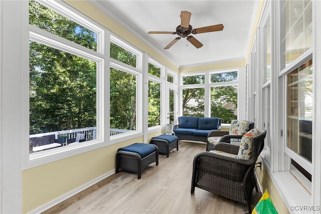 3105 Sapling Dr, Toano, VA 23168 - sunroom featuring healthy amount of natural light, wood finished floors, and crown molding